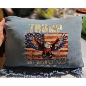 Homemade  President Trump pillow repurposed upcycled
